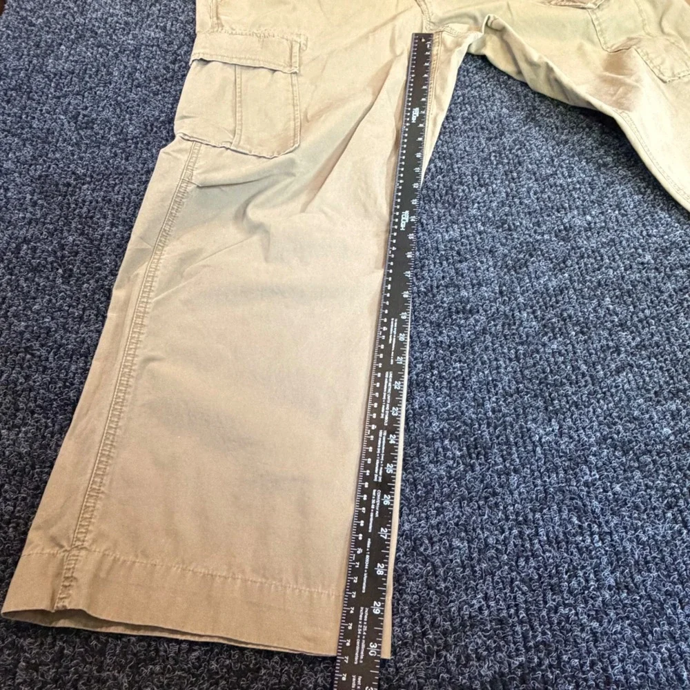 Banana Republic Mens Khaki Cargo Pants 38x32 Tan Cotton Straight Leg 262165